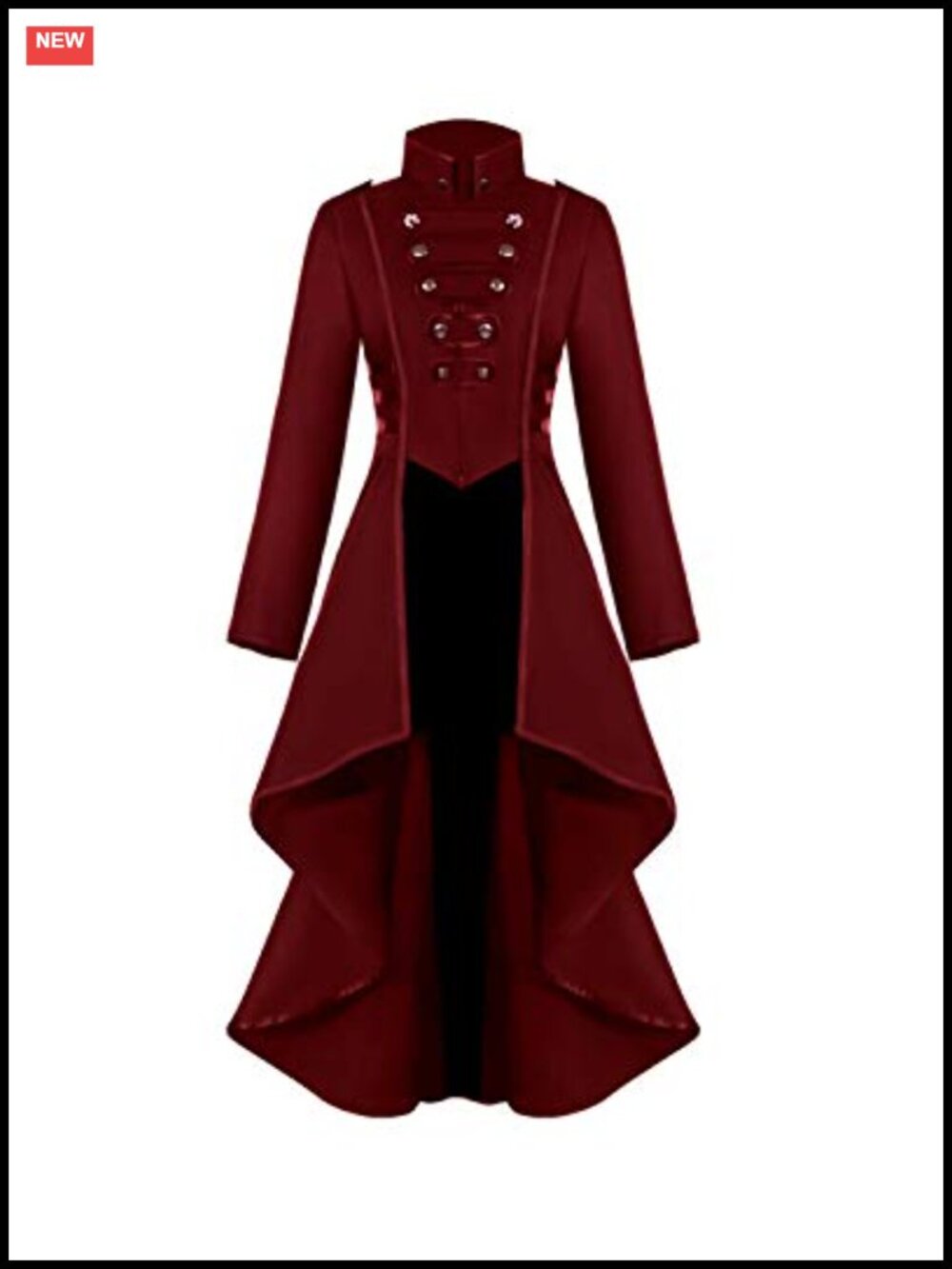 Gothic Steampunk Tailcoat Jacket Irregular Hem Corset Victorian Cosplay